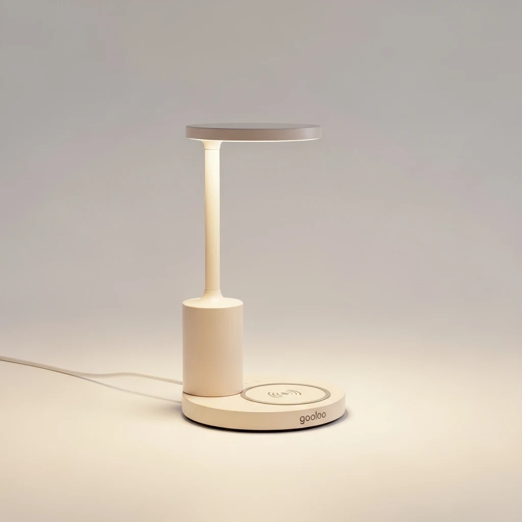 Gooloo wireless charging bedside lamp image 2