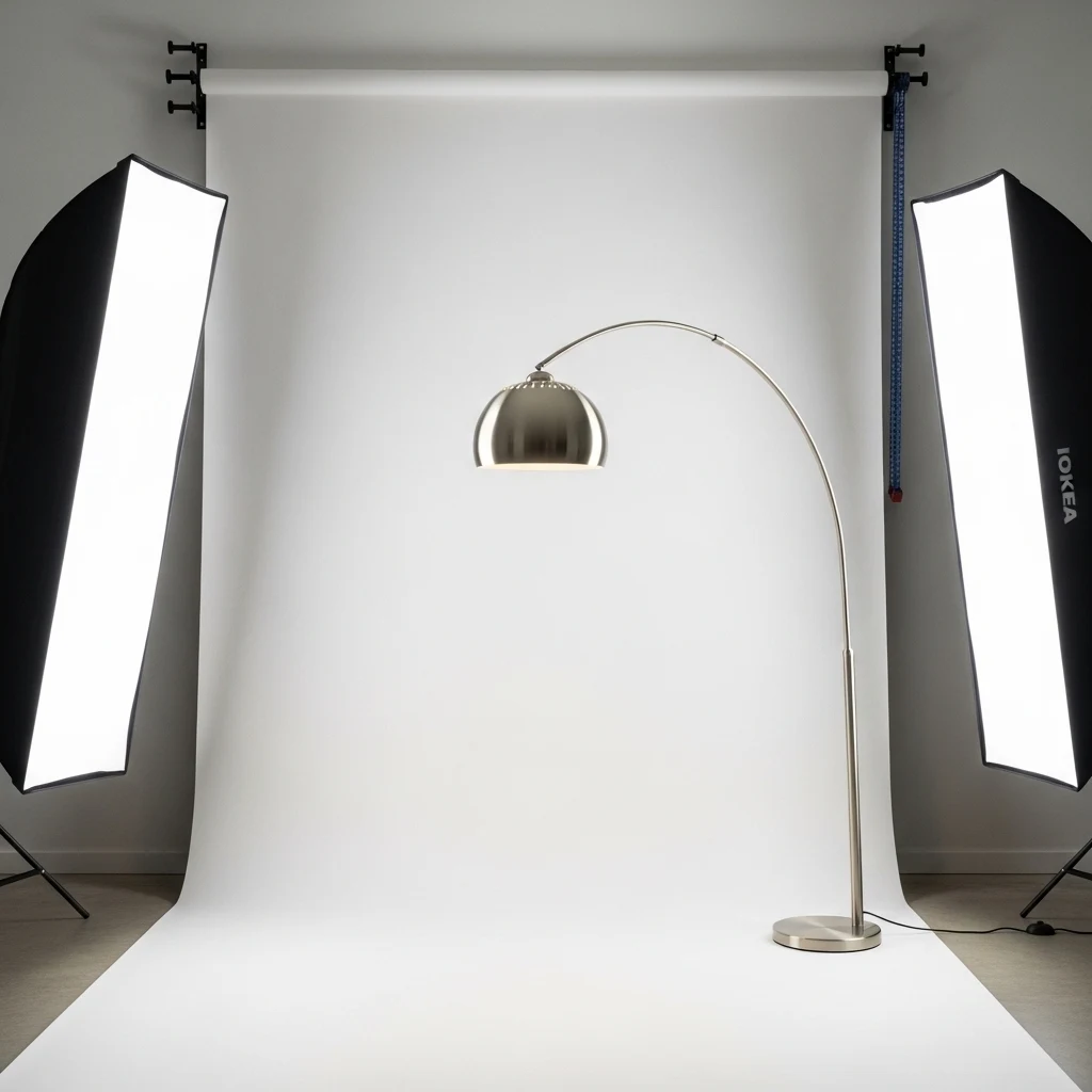 IKEA Arod arc floor lamp