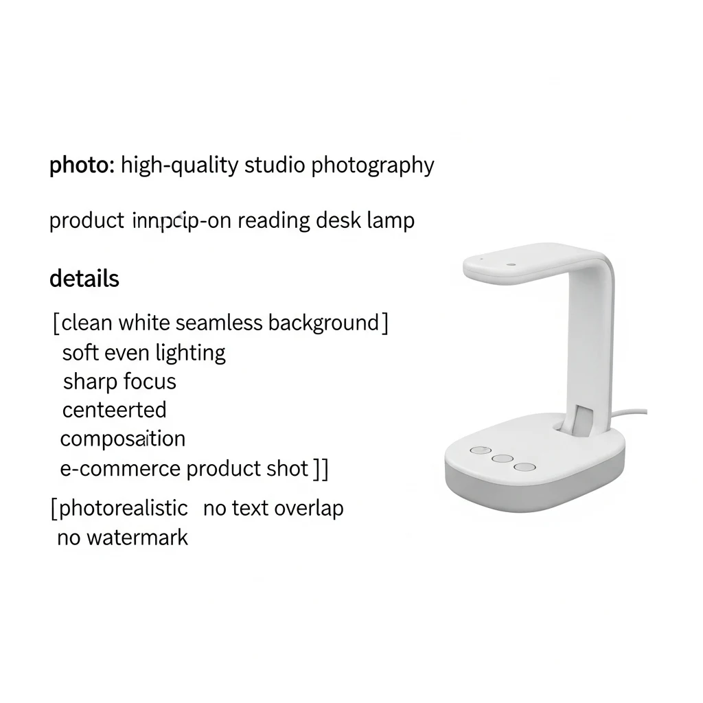 Innqoo clip-on reading desk lamp