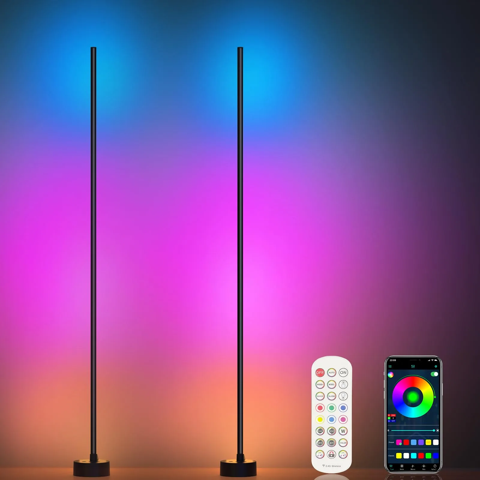 Kogan smart LED floor lamp image 2