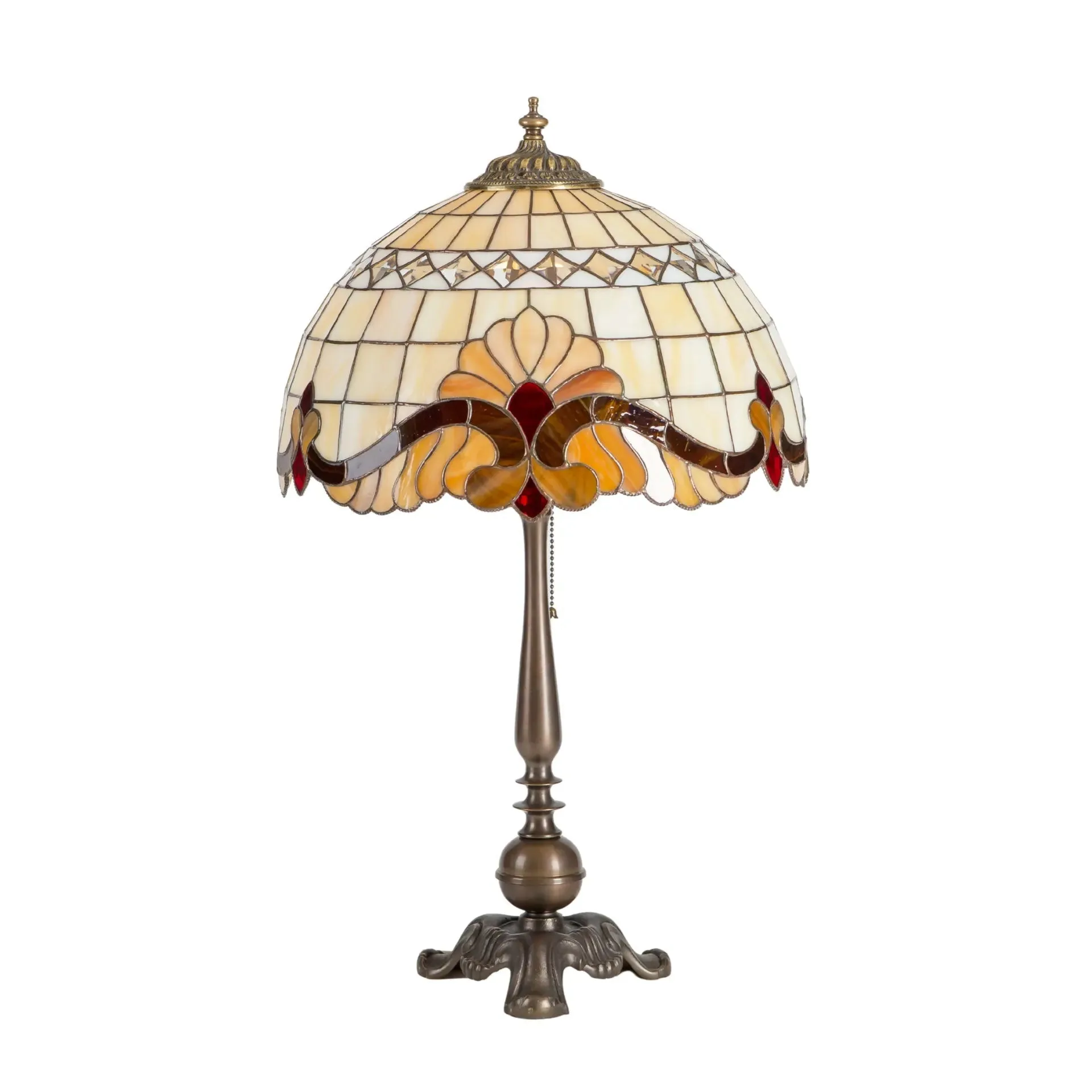 Tiffany style stained glass table lamp image 3