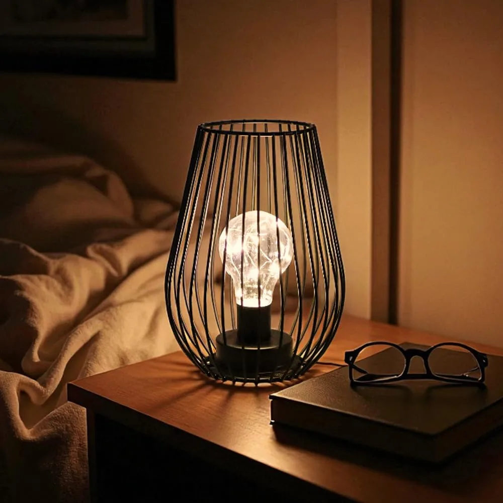 TRLIFE vintage cage table lamp